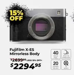 Teds Cameras Fujifilm x-e5 mirrorless body offer