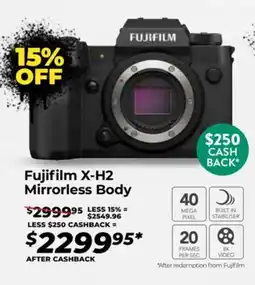 Teds Cameras Fujifilm X-H2 Mirrorless Body offer