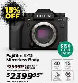 Teds Cameras Fujifilm X-T5 Mirrorless Body offer