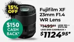 Teds Cameras Fujifilm xf 23mm f1.4 wr lens offer