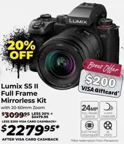Teds Cameras Lumix S5 II Full Frame Mirrorless Kit offer