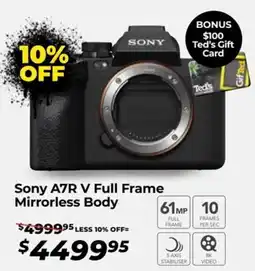 Teds Cameras Sony a7r v full frame mirrorless body offer