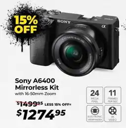 Teds Cameras Sony A6400 Mirrorless Kit offer