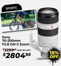 Teds Cameras Sony 70-200mm f2.8 gm ii zoom offer