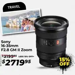 Teds Cameras Sony 16-35mm f2.8 gm ii zoom offer