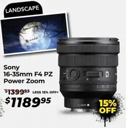 Teds Cameras Sony 16-35mm f4 pz power zoom offer
