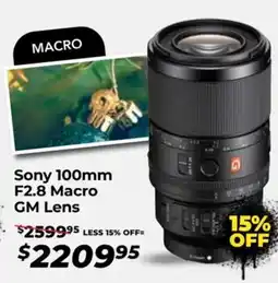 Teds Cameras Sony 100mm f2.8 macro gm lens offer