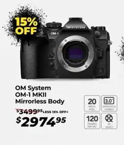 Teds Cameras Om system om system om-1 mkii mirrorless body offer