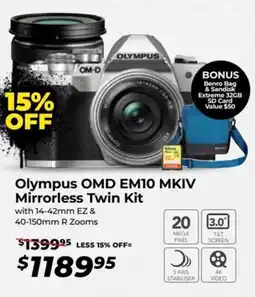Teds Cameras Olympus omd em10 mkiv mirrorless twin kit offer
