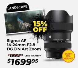 Teds Cameras Sigma af dg dn art zoom offer