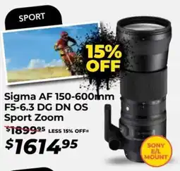 Teds Cameras Sigma af 150-600mm f5-6.3 dg dn os sport zoom offer