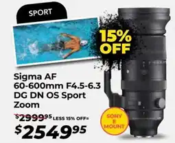 Teds Cameras Sigma af dg dn os sport zoom offer