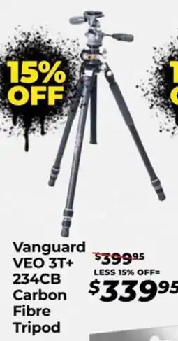 Teds Cameras Vanguard veo 3t 234cb carbon fibre tripod offer
