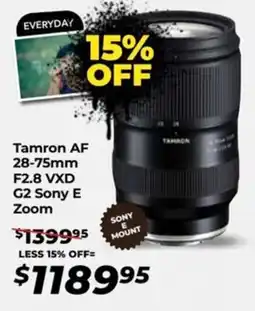 Teds Cameras Tamron af 28-75mm f2.8 vxd g2 sony e zoom offer