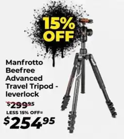 Teds Cameras Manfrotto Beefree Advanced Travel Tripod - leverlock offer