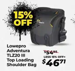 Teds Cameras Lowepro adventura tlz20 iii top loading shoulder bag offer