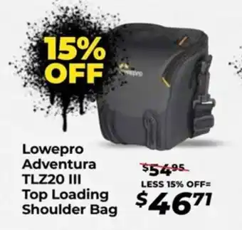 Teds Cameras Lowepro adventura tlz20 iii top loading shoulder bag offer