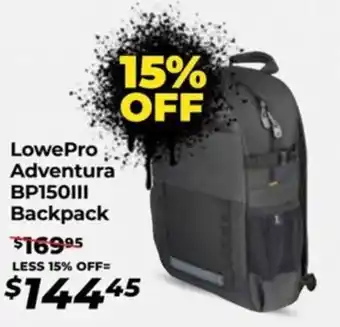 Teds Cameras Lowepro Adventura BP150III Backpack offer