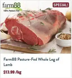 Tasman Butchers Farm88 Pasture-Fed Whole Leg of Lamb offer