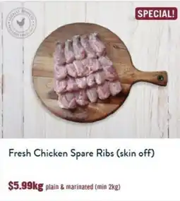 Tasman Butchers Fresh Chicken Spare Ribs (skin off) offer