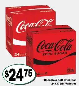 Friendly Grocer Coca-Cola Soft Drink Can Varieties offer