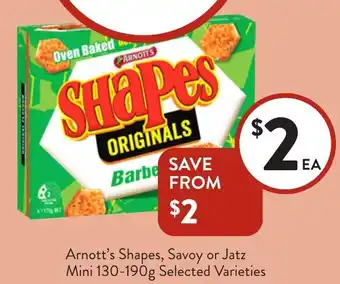 Arnott's Shapes, Savoy or Jatz Mini Selected Varieties