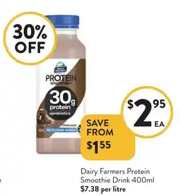 Foodworks Dairy Farmers Protein Smoothie Drink offer