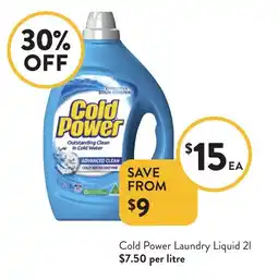 Foodworks Cold Power Laundry Liquid offer