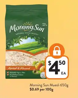 Foodworks Morning Sun Muesli offer