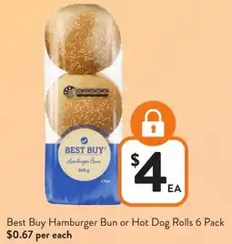 Foodworks Best Buy Hamburger Bun or Hot Dog Rolls offer