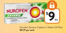 Foodworks Nurofen Zavance Caplets or Tablets offer