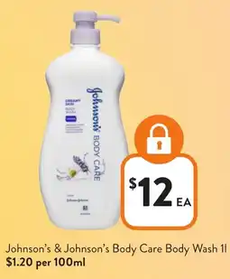 Foodworks Johnson's & Johnson's Body Care Body Wash offer