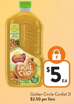 Foodworks Golden Circle Cordial offer