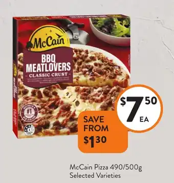 Foodworks McCain Pizza Selected Varieties offer