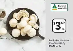Foodworks Pre-Packed Mushroom Cups/Sliced offer