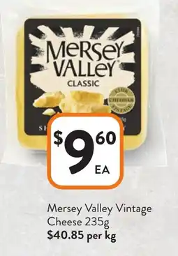 Foodworks Mersey Valley Vintage Cheese offer