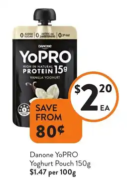 Foodworks Danone yopro yoghurt pouch offer