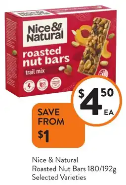 Foodworks Nice & Natural Roasted Nut Bars Selected Varieties offer