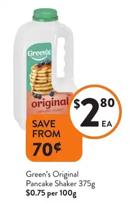 Foodworks Green's Original Pancake Shaker offer