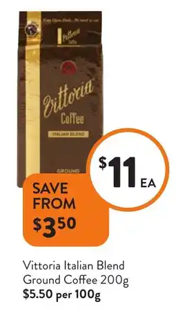 Foodworks Vittoria Italian Blend Ground Coffee offer