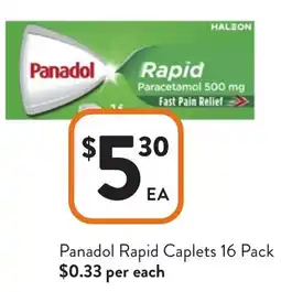 Foodworks Panadol Rapid Caplets offer