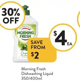Foodworks Morning Fresh Dishwashing Liquid offer