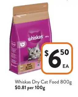 Foodworks Whiskas Dry Cat Food offer