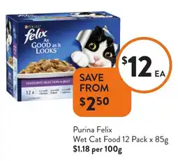 Foodworks Purina Felix Wet Cat Food offer
