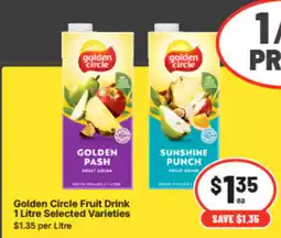 IGA Golden Circle Fruit Drink Selected Varieties offer
