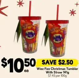 Drakes Wizz Fizz Christmas Tumbler With Straw offer