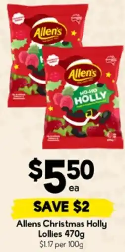 Drakes Allens Christmas Holly Lollies offer