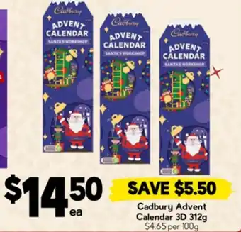 Drakes Cadbury Advent Calendar 3D offer