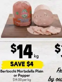 Drakes Bertocchi Mortadella Plain or Pepper offer