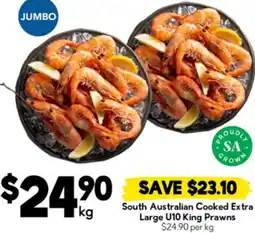 Drakes South Australian Cooked Extra Large U10 King Prawns offer